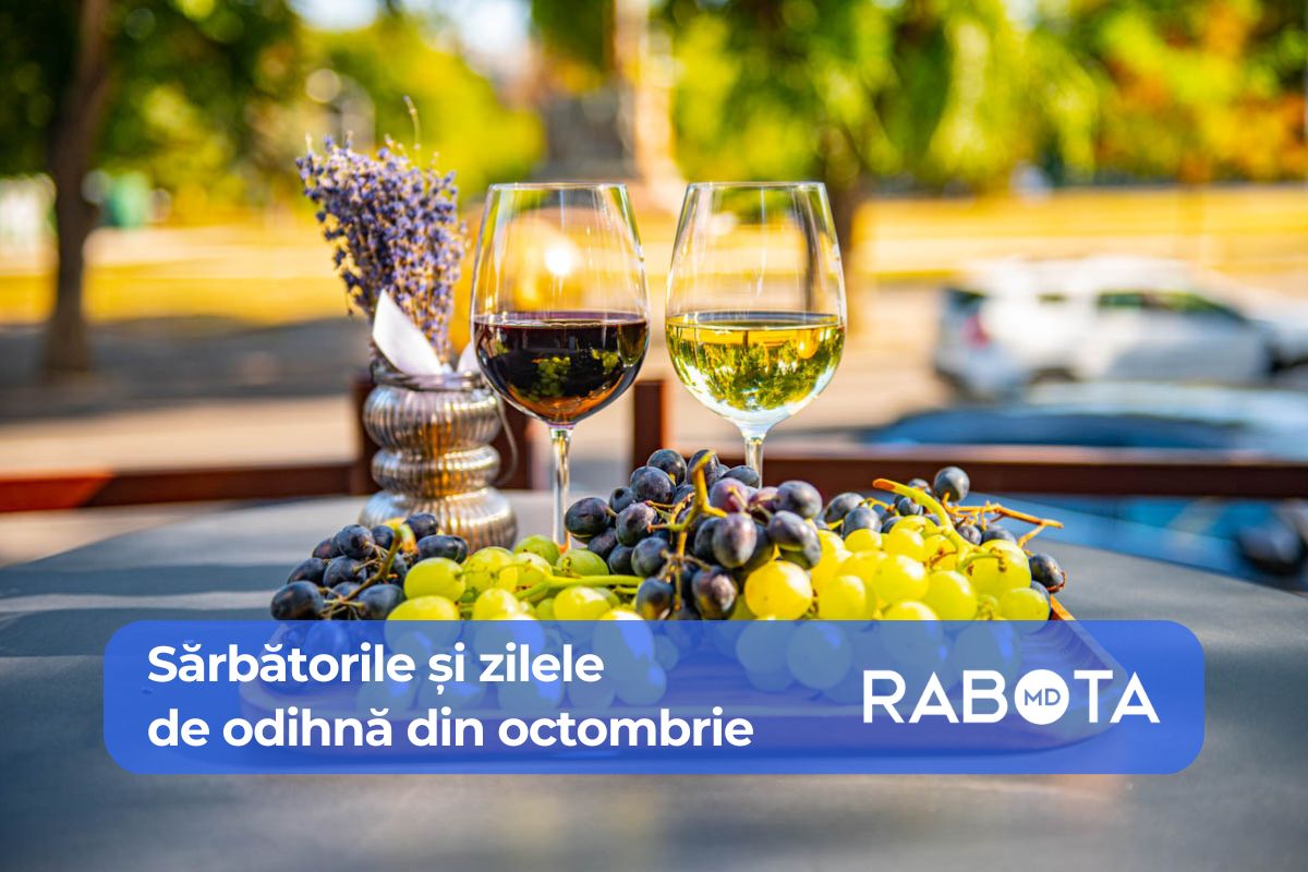 Toate zilele nelucrătoare din octombrie 2025 în Moldova